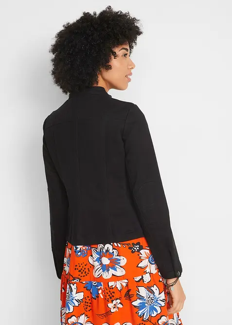 Jacke aus Baumwoll-Twill mit seitlichen Stretcheins&auml;tzen, bonprix