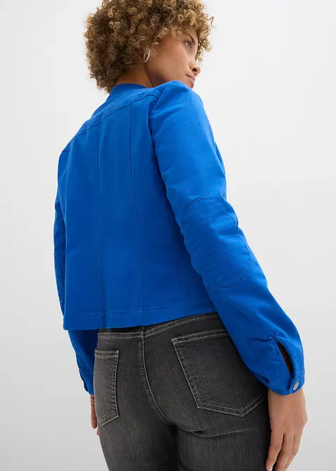 Jacke aus Baumwoll-Twill mit seitlichen Stretcheins&auml;tzen, bonprix