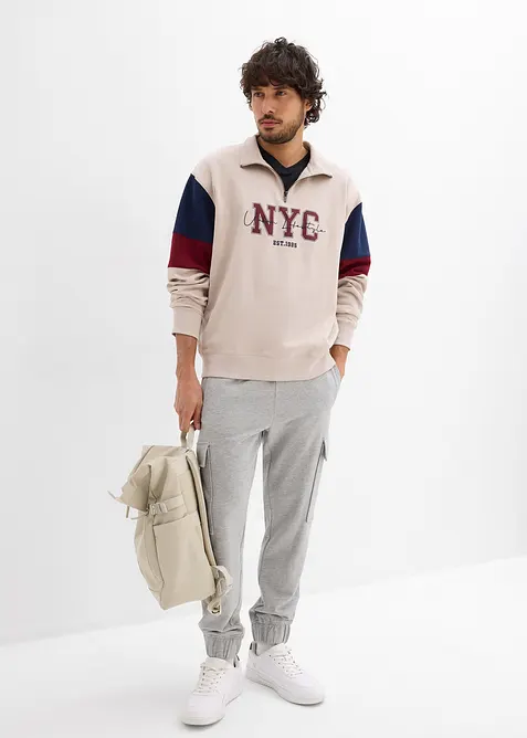 Pantalon de jogging avec poches cargo, loose, bonprix