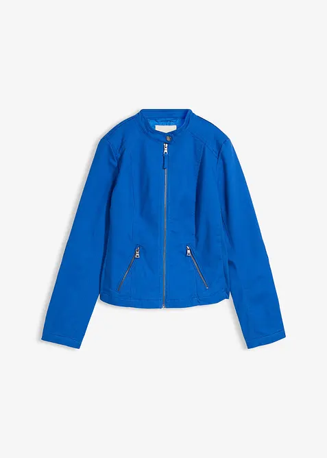 Jacke aus Baumwoll-Twill mit seitlichen Stretcheins&auml;tzen, bonprix