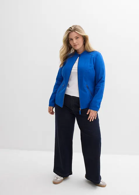 Veste en coton twill avec empi&egrave;cements lat&eacute;raux extensibles, bonprix