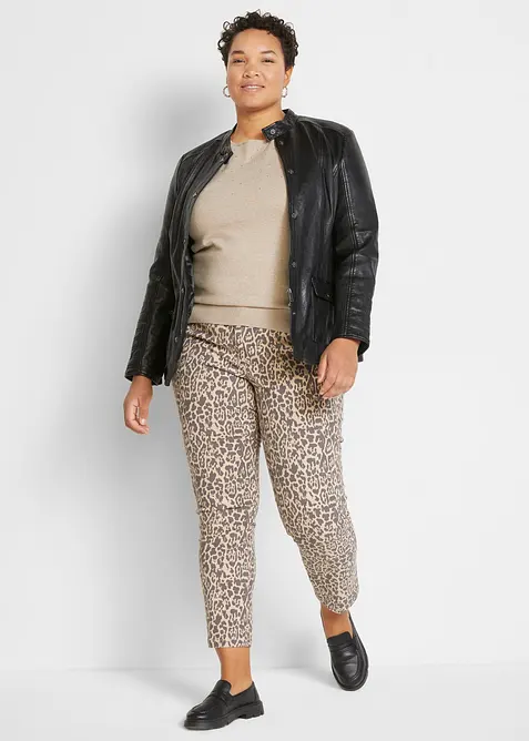 Veste en cuir nappa d&rsquo;agneau, bonprix