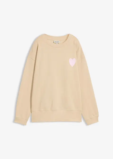 Sweat-shirt oversize en coton, bonprix