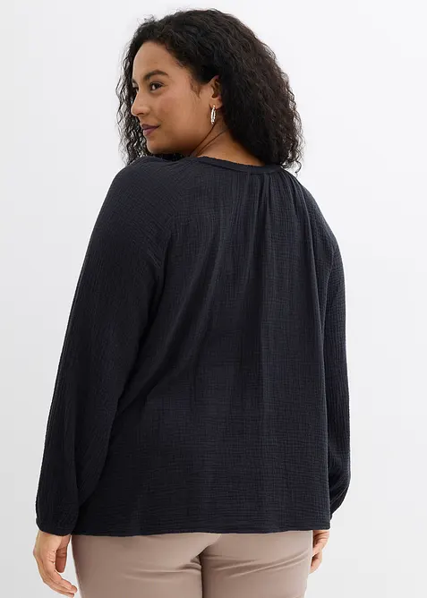 Schlupfbluse aus luftigem Musselin, bonprix