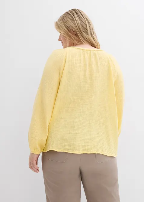 Blouse ample en gaze de coton, bonprix