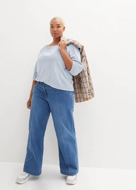 Blouse en jersey 100% coton, bonprix