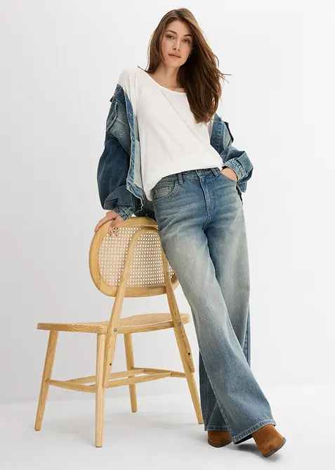 Blouse en jersey 100% coton, bonprix