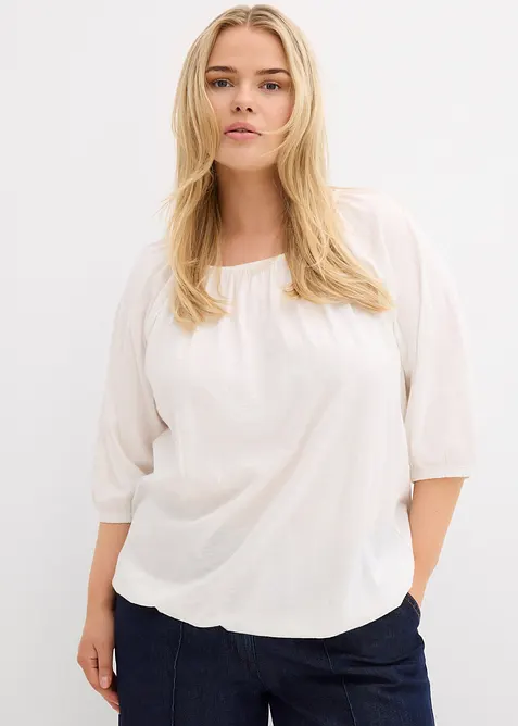 Blouse en jersey 100% coton, bonprix