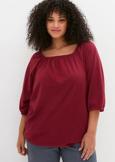 Shirtbluse aus reiner Bio-Baumwolle, bonprix