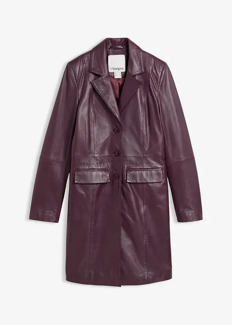 Manteau court en cuir d&rsquo;agneau nappa, bonprix