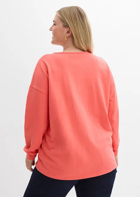 Sweatshirt aus Baumwoll-Mix mit Vokuhila Saum, bonprix