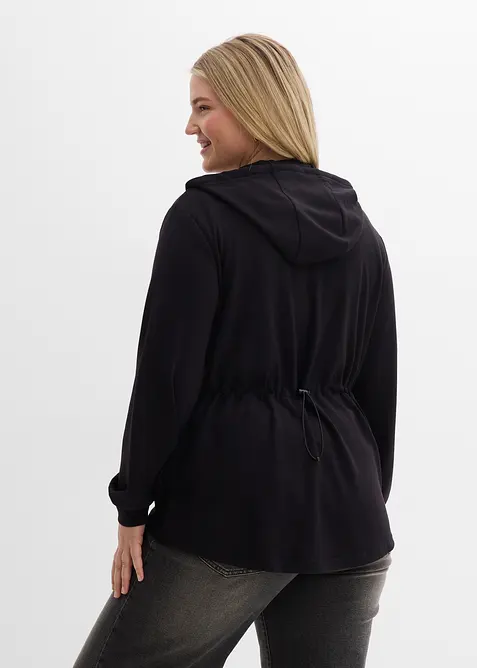 Kapuzen-Sweatjacke mit Elastik, bonprix