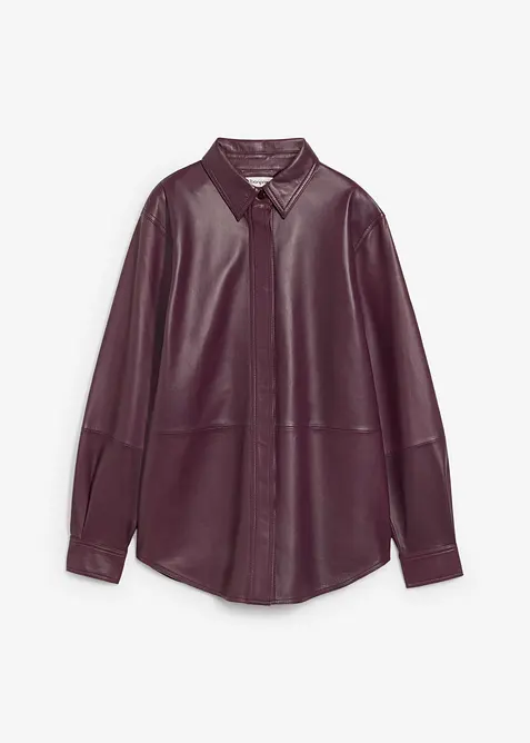 Leder-Hemd aus Lammnappa, bonprix