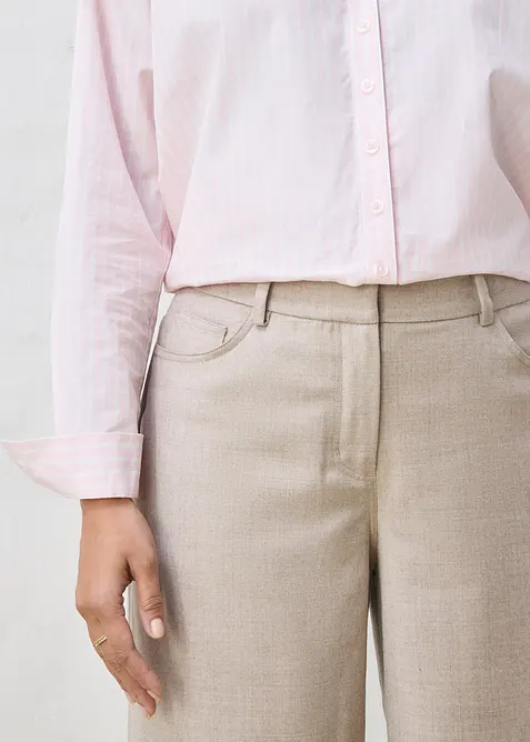 Weite 5-Pocket Hose mit Wolle, bonprix