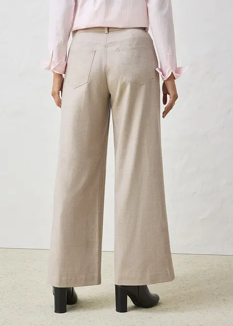 Weite 5-Pocket Hose mit Wolle, bonprix