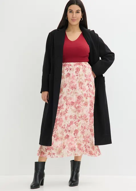 Chiffon-Rock mit Crinkle Effekt, bonprix