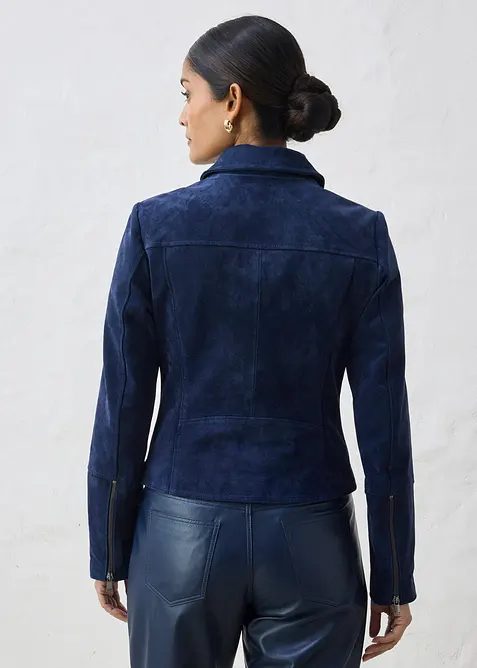 Biker-Velourslederjacke, bonprix