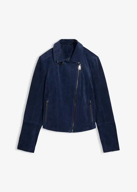 Biker-Velourslederjacke, bonprix