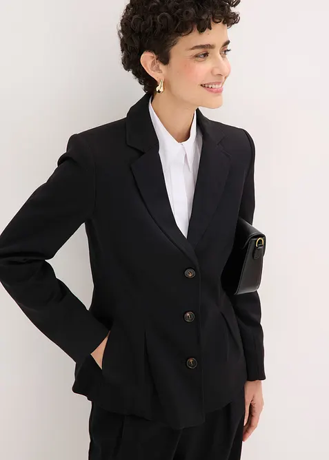 Blazer mit eingelegten Falten, bonprix