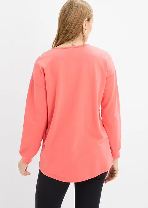 Sweatshirt aus Baumwoll-Mix mit Vokuhila Saum, bonprix
