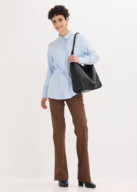 Chemisier en popeline &agrave; plis couch&eacute;s, bonprix