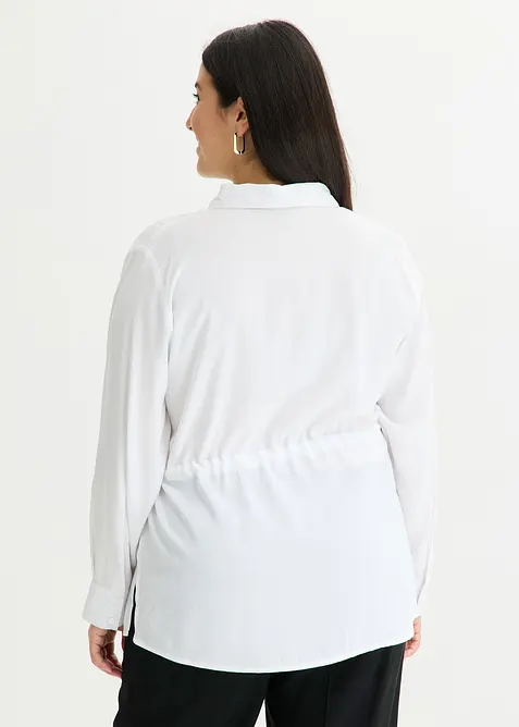 Popelinebluse mit eingelegten Falten, bonprix