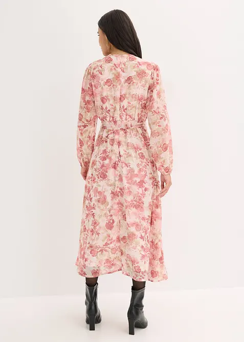 Chiffonkleid mit Bindeband (2-tlg. Set), bonprix