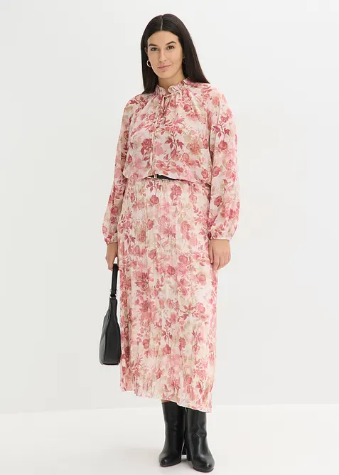 Tunique en mousseline avec lien &agrave; nouer, bonprix