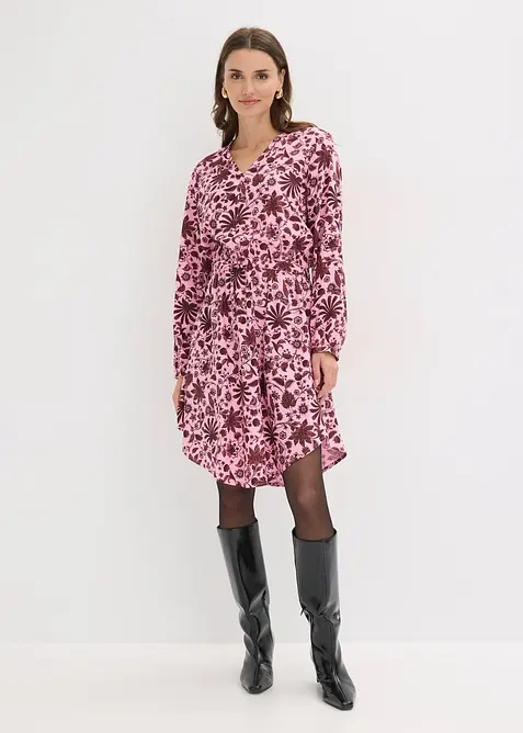 Midikleid aus flie&szlig;ender Viskose, bonprix