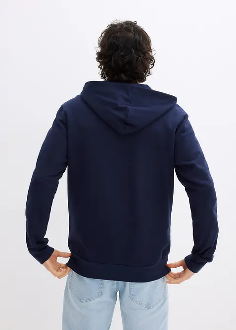 Sweat zipp&eacute; &agrave; capuche 100% coton, bonprix