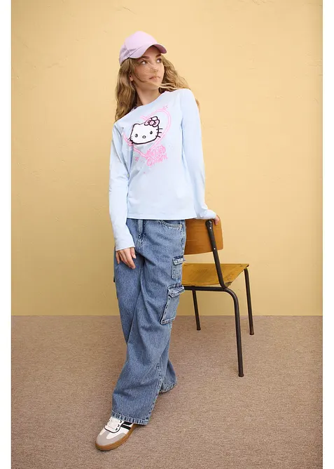 T-shirt manches longues Hello Kitty 100% coton, Hello Kitty
