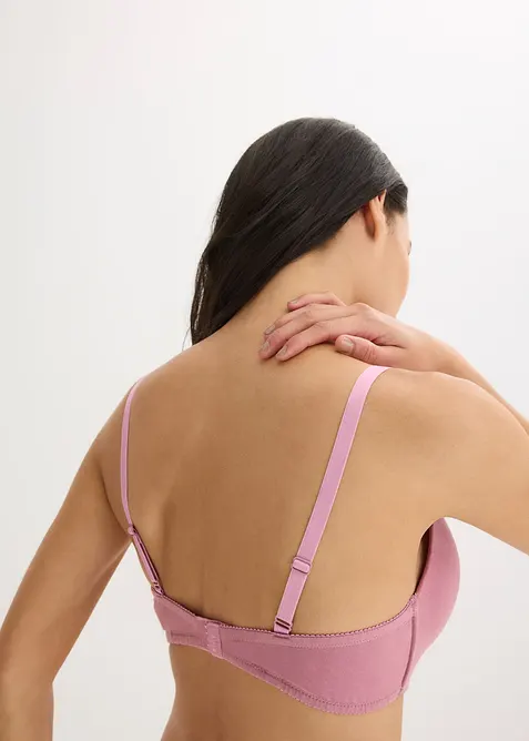 Push-Up-BH ohne B&uuml;gel mit Baumwolle (2er Pack), bonprix