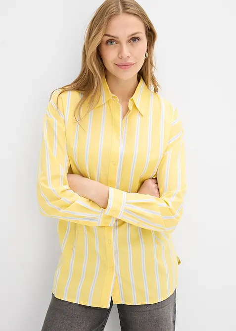 Hemdbluse aus Baumwollpopeline, bonprix