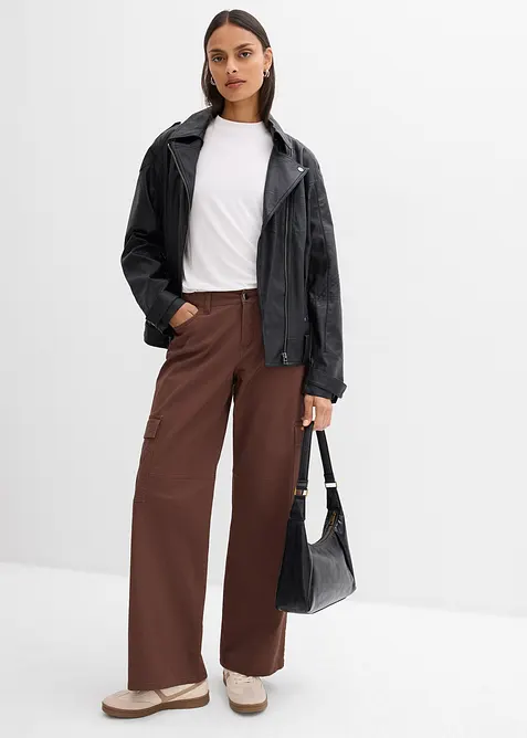 Cargohose aus elastischem Baumwoll-Mix, bonprix