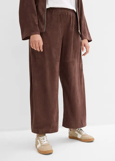 Pantalon en su&eacute;dine &agrave; taille &eacute;lastiqu&eacute;e, bonprix