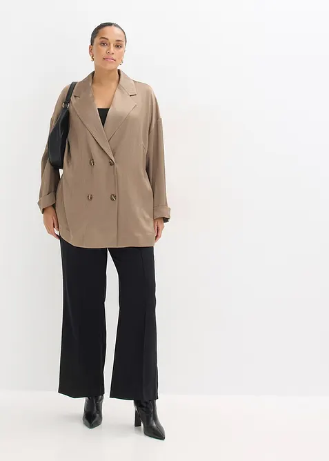 Blazer oversize et crois&eacute;, bonprix