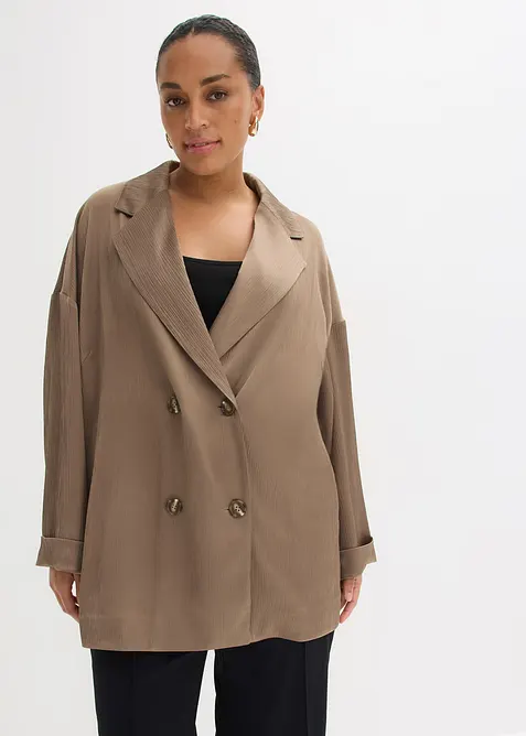 Blazer oversize et crois&eacute;, bonprix
