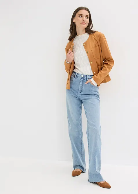 Velourslederimitat-Jacke, bonprix