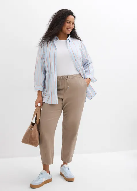 Barrel Twillhose, Mid Waist, Bequembund, bonprix