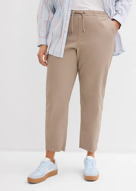 Barrel Twillhose, Mid Waist, Bequembund, bonprix