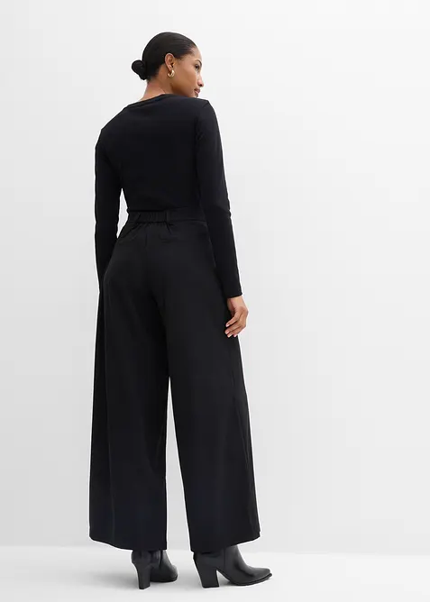 Pantalon large &agrave; taille &eacute;lastiqu&eacute;e, bonprix