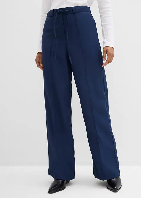 Pantalon droit &agrave; taille &eacute;lastiqu&eacute;e, bonprix