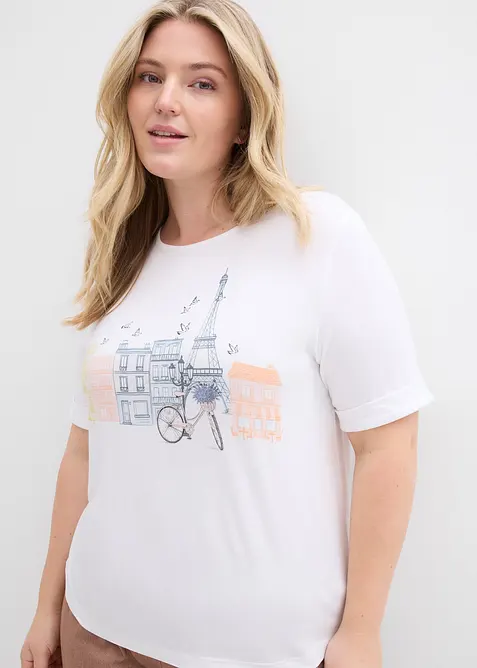 T-Shirt aus Viskosemix, bonprix