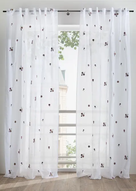 Gardine mit Stickerei (1er Pack), bonprix