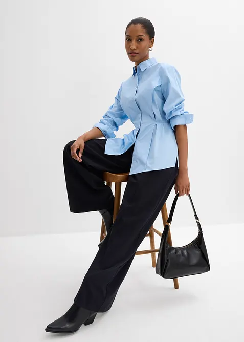 Baumwoll-Bluse mit Bindedetail, bonprix