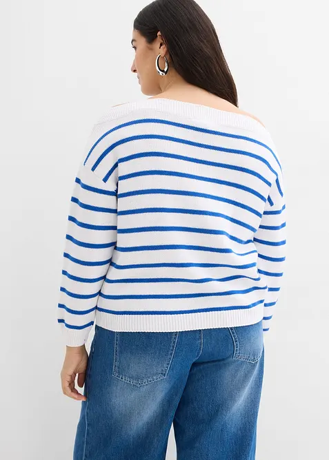 Pull asym&eacute;trique ample, bonprix