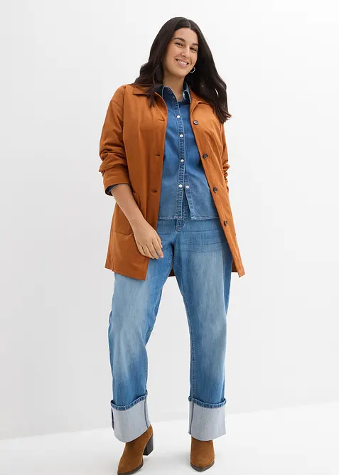 Jean large et droit, taille haute, bonprix