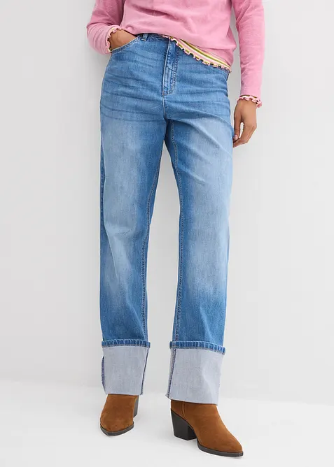 Loose Straight-Jeans High Waist, bonprix