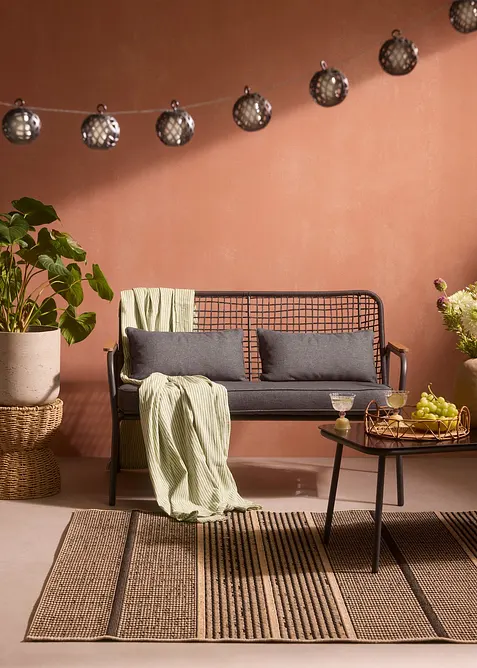 Gartenbank mit Geflecht, bonprix