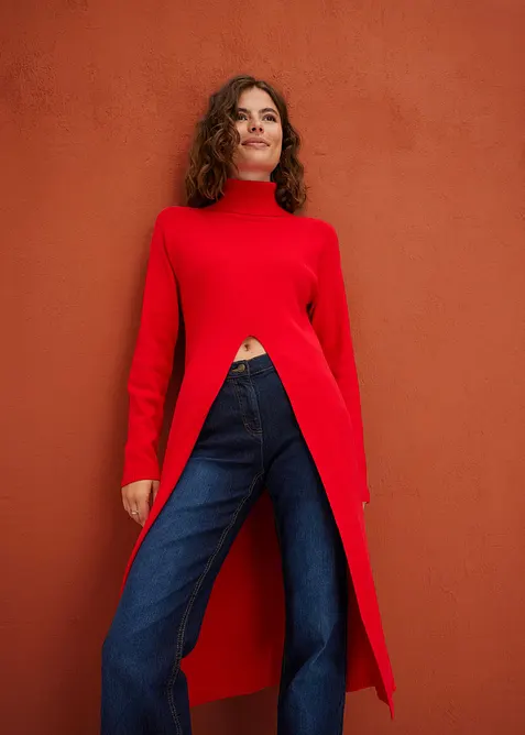Longpullover mit Schlitz, bonprix